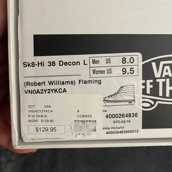 Vans Vault SK8-Hi Robert Williams Original Limited Edition - Picture 4 of 7